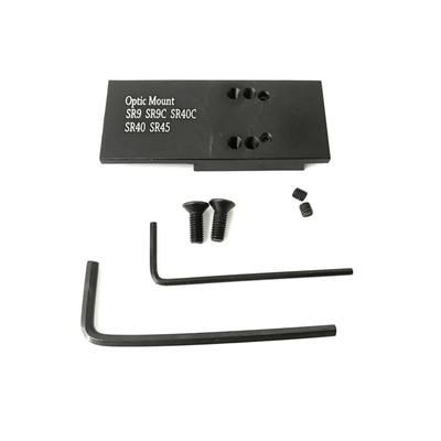 ADE Advanced Optics Optic Mount Plate Ruger SR9 SR9c SR40 SR40c and SR45 Pistols Black Ruger SR9 Plate