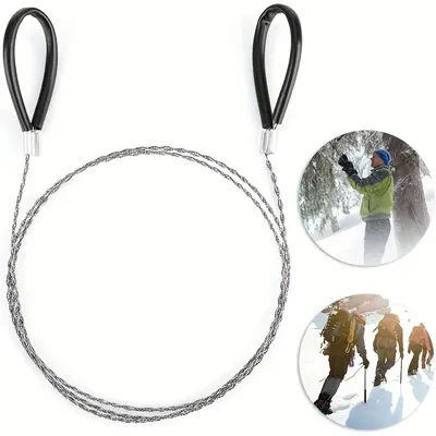 Portable Stainless Steel Wire Saw with Finger Handle Outdoor Camping Hiking Pocket Manual Cutting Chain Saws Survive Tool