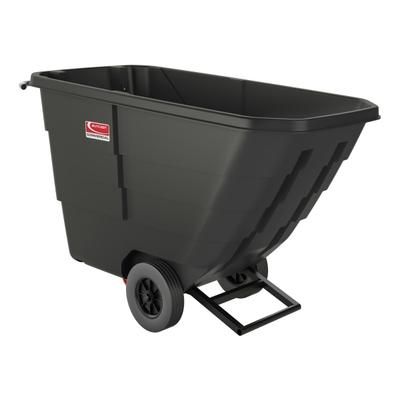 Suncast Commercial Tilt Truck, Light Duty, 0.5 Cu Yd., 34-7/8"h X 27-3/4"w X 59-1/8"d, Black