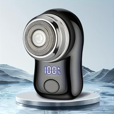 TEMU Usb Rechargeable Mini Electric Shaver With Led Display, Unisex, Portable & - Travel, Office, Home Use, Ideal Gift For Men And Women, Mini Portable Shaver