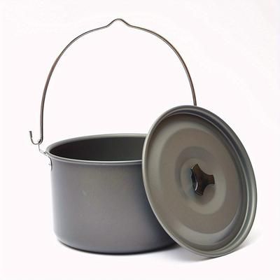 TEMU Outdoor Picnic Single Pot Aluminum Alloy Camping Hanging Pot Sitting Pot Pot Picnic Camp Pot Set Pot