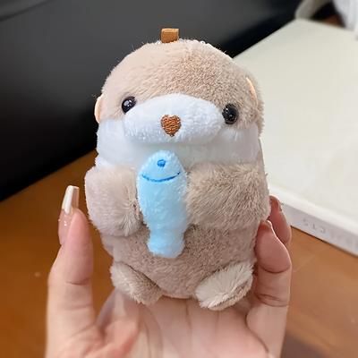 TEMU Otter Hugging Fish Pet Cat Companion Self-entertainment Pet, Without Battery