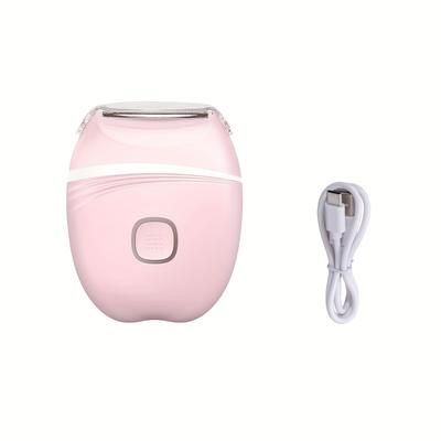 TEMU Usb Powered Women Is Hair Removal Device Shaver Rechargeable Via Type C, All Light Beige Types. Effortlessly Removes Facial, Leg, Bikini, And Arm Hair. Compact Travel Friendly, For Her.