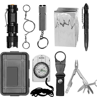 First Aid Kit Multifunction Outdoor Adventure Survival Kit SOS Emergency Survival Tool Traveling Camping Hiking Hunting Tool box