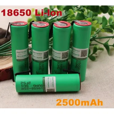 Batterie 100% originale rechargeable pour Samsung 18650, INR18650 25R 2500mah 20A, Nickel à monter soi-même