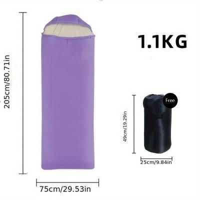 TEMU 1 Person Outdoor Comfortable Plush Warm Camping Foldable Sleeping Bag, Very Suitable For All , Spring, Summer, Autumn, Winter Outdoor Camping, Hiking Use