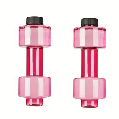TEMU 2pcs Adjustable Self-filling Dumbbells - Space-saving Home Gym Equipment With Weight System (4-8lbs) | Portable For Outdoor, Travel & Apartment Workouts