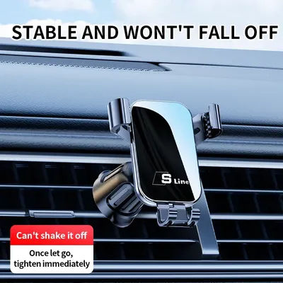 Supporto per auto a gravità per telefono presa d'aria clip in metallo supporto Mobil per Audi Sline S6 S7 TT SQ5 SQ7 A3 A4 A5 A6 A7 A8L Q3 Q4 Q5 Q6 Q7