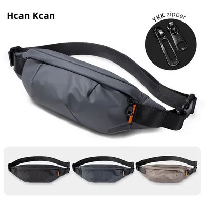HcanKcan Multifuctional Men Waist Bag Fashion Crossbody Bags Outdoor Sports Chest Bag Phone Pack Waterproof Cycling Shoulder Bag