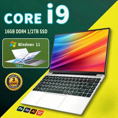 NEW Core i9-8950HK Gaming laptop 16GB RAM 1/2TB SSD Windows 11 Pro Office Portable laptops 14.1-inch Notebook computer pc