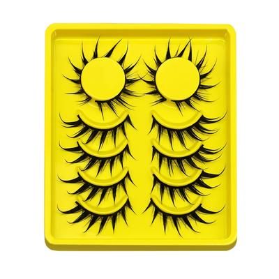 TEMU 6 Pairs Cartoon Eyelashes Cat Eye Eyelashes 3d Natural False Eyelashes Fluffy Soft Eyelash Extension Makeup