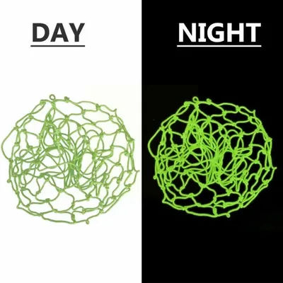 Green Fluorescent Basketball Net Standard Sports Fluorescent Night Replacement Ball Hoop Net Basketball Access F1s1
