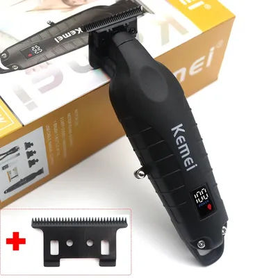 Kemei KM-2293 Salon Level Powder Metallurgical Blade Electric Scissors Hair Clipper 1200 MAh Lithium Battery Hair Trimmers Kemei