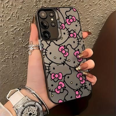 TEMU Adorable For Hello Kitty Phone Case Compatible With Galaxy S25 S24 S23 S22 S21 S20 Fe 4g 14g, Featuring A Matte Anti-drop Back Cover.