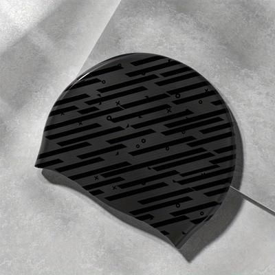 TEMU 1pc Silicone Waterproof Swim Cap | Comfortable & Non-slip | Protection | Stylish Striped Design For Everyday Swimming, Water Sports, Surfing & More