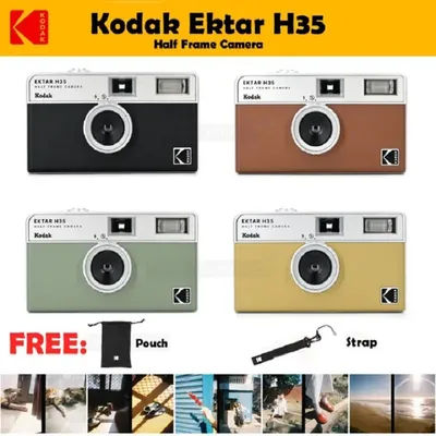 KODAK EKTAR H35 H35N Half Frame Camera 35mm Film Camera Reusable Film Camera With Flash Light Birthday Gift Optional Film Roll
