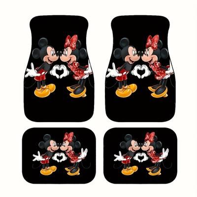TEMU Car Mats 4pcs Cute Car Floor Mats, Print Car Carpets, Suitable For Sedan, Suv, Truck, Interior Protection, Ideal Gift For Men And Women