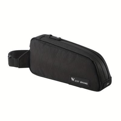 TEMU West Biking 1l Bike Bag Front Tube Bag Compact Lightweight Cycling Bag Durable Convenient Mtb Road Bike Traveling Accessories
