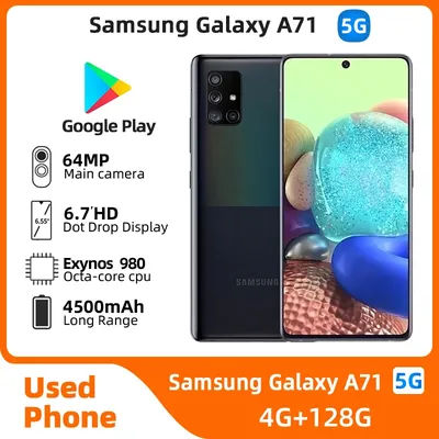 Samsung Galaxy A71 4g Smartphone Android 128GB All Colours Good Condition Original Used Phone