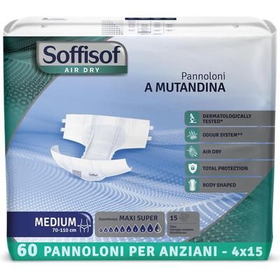 Soffisof Air Dry Pannoloni con Adesivi Maxi Super 60 St