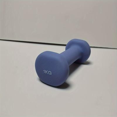 TEMU 1pc Solid Cast Iron Dumbbell With , (pink/blue/black), Fixed Style, Unisex Home Gym Workout Equipment For Hand Training