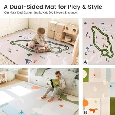 Tiny Land Double-Sided Baby Playmat Forest Track Wonder