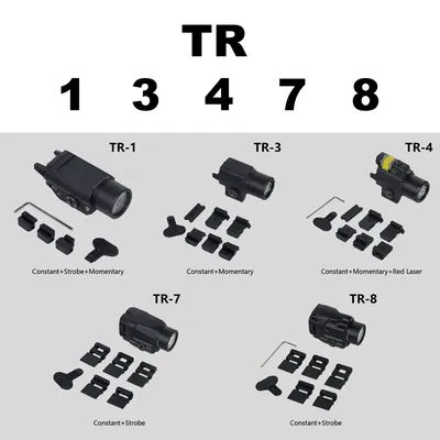 Tactical TR1 TR8 TR7 TR4 TR3 Pistol Scout Light LED Strobe Laser Sight for Airsoft Glock Taurus G2c G3C 1911 Flashlight Strobe