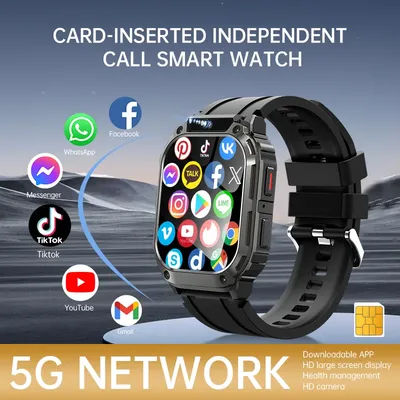 NEW Q80 Smart Watch Android 4G SIM Card 1.96'' AMOLED Screen with GPS WIFI Front 200W Camera Video Call for Men Women Kids