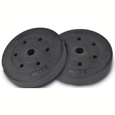 TEMU 2x 10/15kg Standard Weight Plates Disc Vinyl Barbell Weights Lifting Training Dumbbell Plates For Bodybuilding Increase Muscle