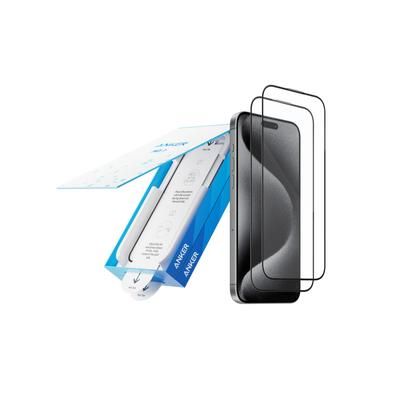 Anker Easy Fit Screen Protector Kit (Aerospace-Grade Glass, 2-Pack)