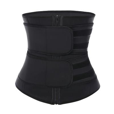TEMU Women's Adjustable Red/black Waist Slimming Shapewear Trainer With Zipper & Hook-and-loop Closure - Posture Correction, Workout & Everyday Use Fitness Belt, Waist Trainer, Hook Loop Fasteners