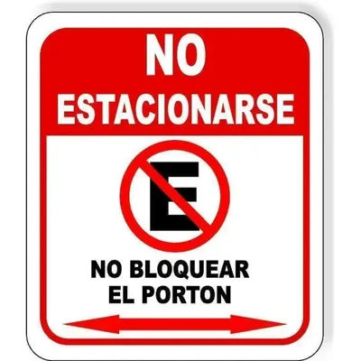 Long - Lasting No Estacionarse With E No P Metal Composite Sign for Parking Lot Clearly Indicating No Parking Rule in Spanish