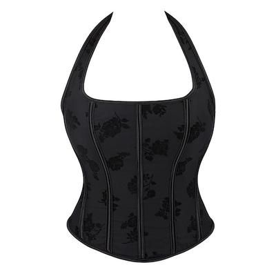 Rococò Completo Mascherata Corsetto Overbust Cosplay Jacquard Controllo della Pancia Push-Up Jacquard Costume Per donna Reale Mascherata Feste Carnevale di Venezia Adulti Corsetto