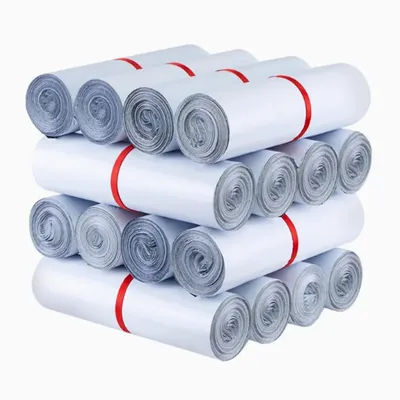 50/100PCS Pure White Poly Mailer Adhesive Envelope Bag DIY Plastic Mailer Gift Box Dress Jacket Shoes Shipping Packaging Pouches