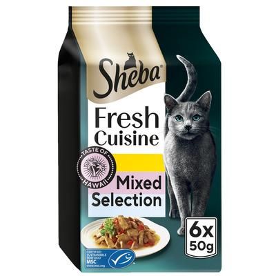 12x50g Mixed Selection Taste of Hawaii Fresh Cuisine Sheba Wet Cat Food