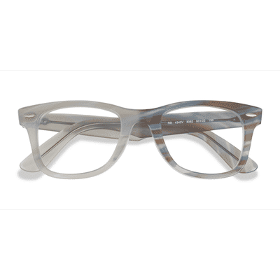 Unisex s wayfarer,wayfarer Photo Striped Light Blue Plastic Prescription eyeglasses - Eyebuydirect s Ray-Ban Wayfarer Ease Change