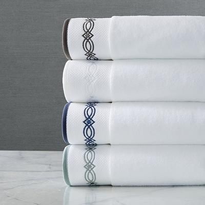 Diamond Lattice Bath Towels - White, Bath Towel in White - Frontgate Resort Collection™