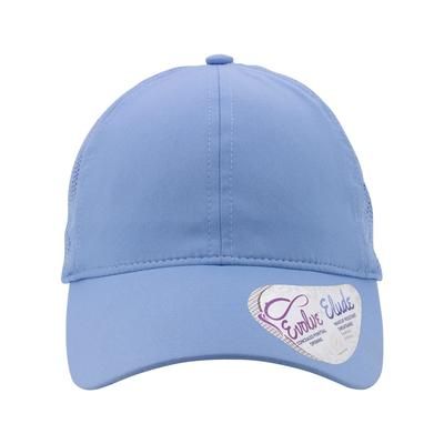 Infinity Her GABY Women's Perforated Performance Cap in Periwinkle/Floral size Adjustable | Polyester/Spandex Blend