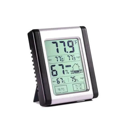 Thermomètre et hygromètre d'intérieur numérique avec jauge d'humidité, moniteur précis de température et d'humidité pour tente de croissance d'intérieur et serre