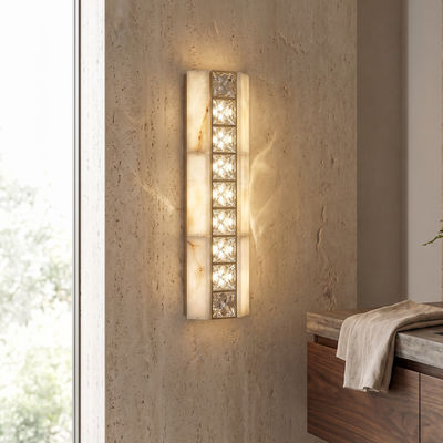 Seraphine Sconce | Alabaster Crystal Wall Sconce | Warm White (3000k) | MOD LIGHTING