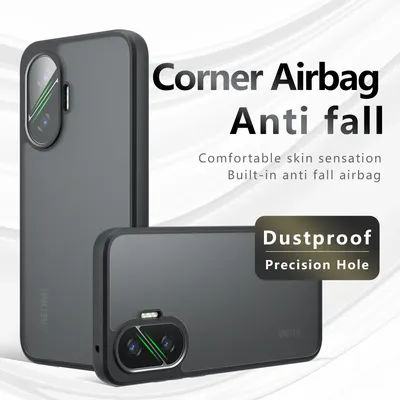 Airbag Super Protection Soft TPU+PC Clear Matte Back Cover For Xiaomi Poco F7 PocoF7 5G Phone Case
