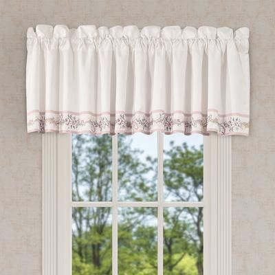 Avant Garden Window Straight Valance by Royal Court in Blush (Size ONE SIZE)