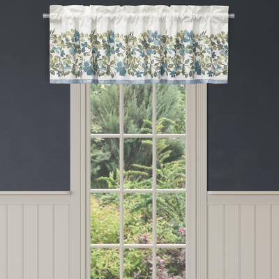 Evergreen Blue Window Straight Valance by Royal Court in Blue (Size ONE SIZE)
