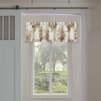 Estelle Coral Window Straight Valance by Royal Court in Coral (Size ONE SIZE)