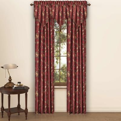 Bari 84 Inch Window Panel Pair by Royal Court in Red (Size ONE SIZE)