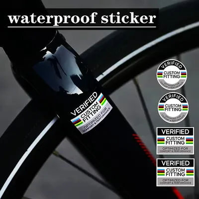 2PCS VERIFIED Bicycle Frame Stickers Waterproof MTB Bike Handlebars Fork Top Tube UCI Vinyl Decals Decoratio Cycling Accessories