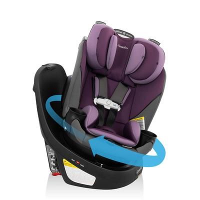Evenflo GOLD Revolve360 Slim 2-in-1 Rotational Convertible Car Seat with SensorSafe - Amethyst
