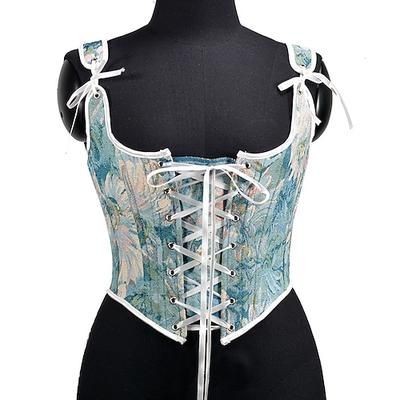 Retrò Vintage Medievale Rinascimento Corsetto Gilet Bustino Costume Per donna Celtico Fantasia Halloween Carnevale Mascherata Feste Casual Quotidiano LARP Adulti Corsetto