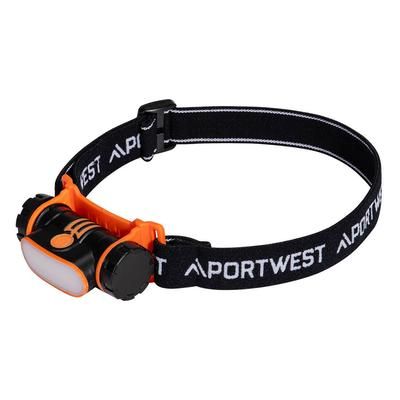 Portwest USB Rechargeable LED Head Lamp, Black, Size , Each (PA70BKR)