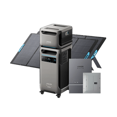 Anker SOLIX F3800 Plus + Expansion Battery + Smart Home Power Kit + 2× 400W Solar Panel